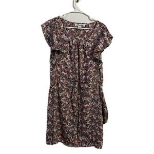 Annabella Brown Sundress with Flutter Sleeves and‎ Scoop Neck